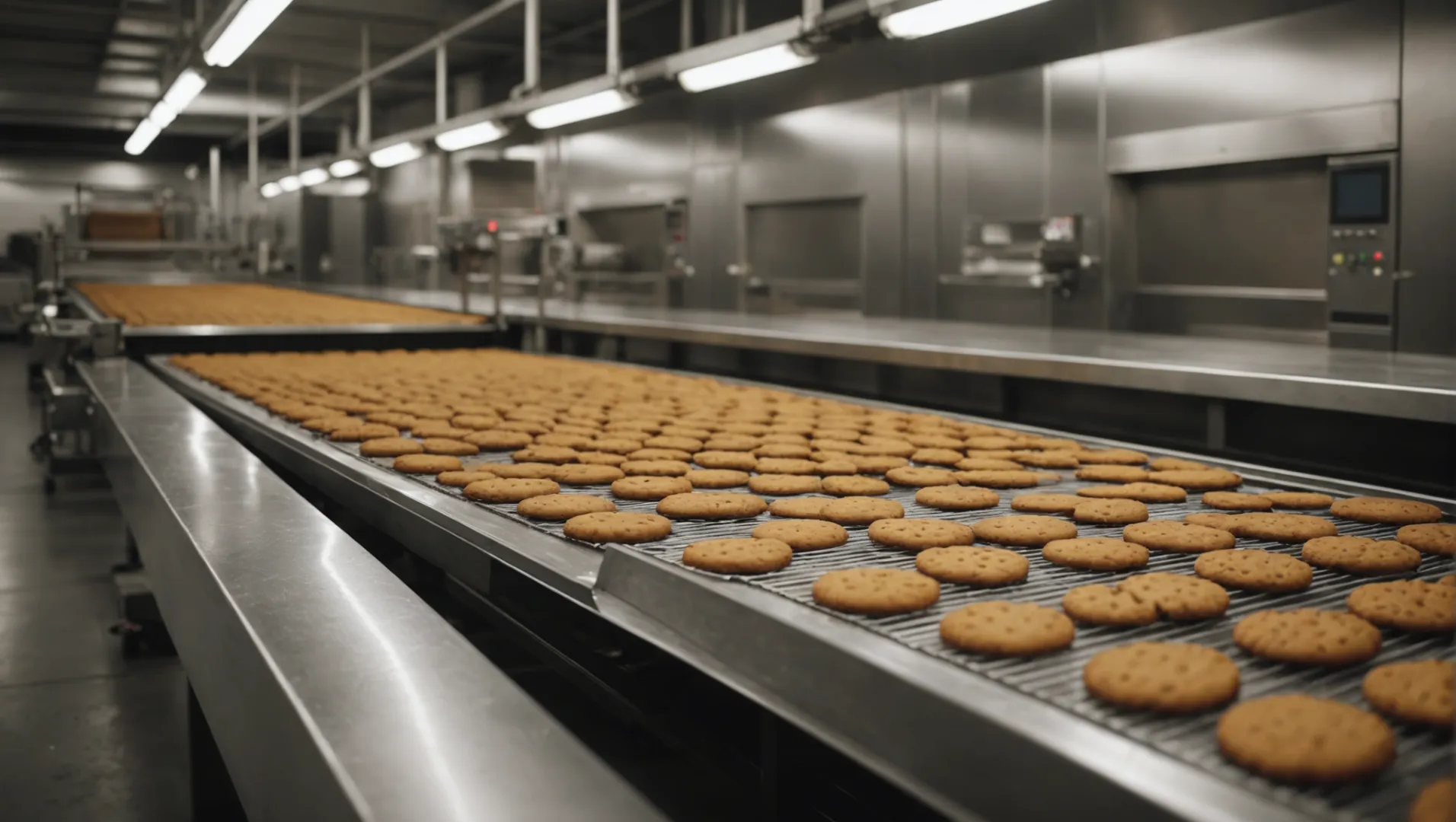 Automated baking and cooling system for pet biscuit production