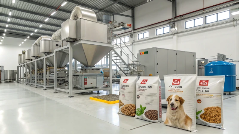 Professional dog food manufacturing facility