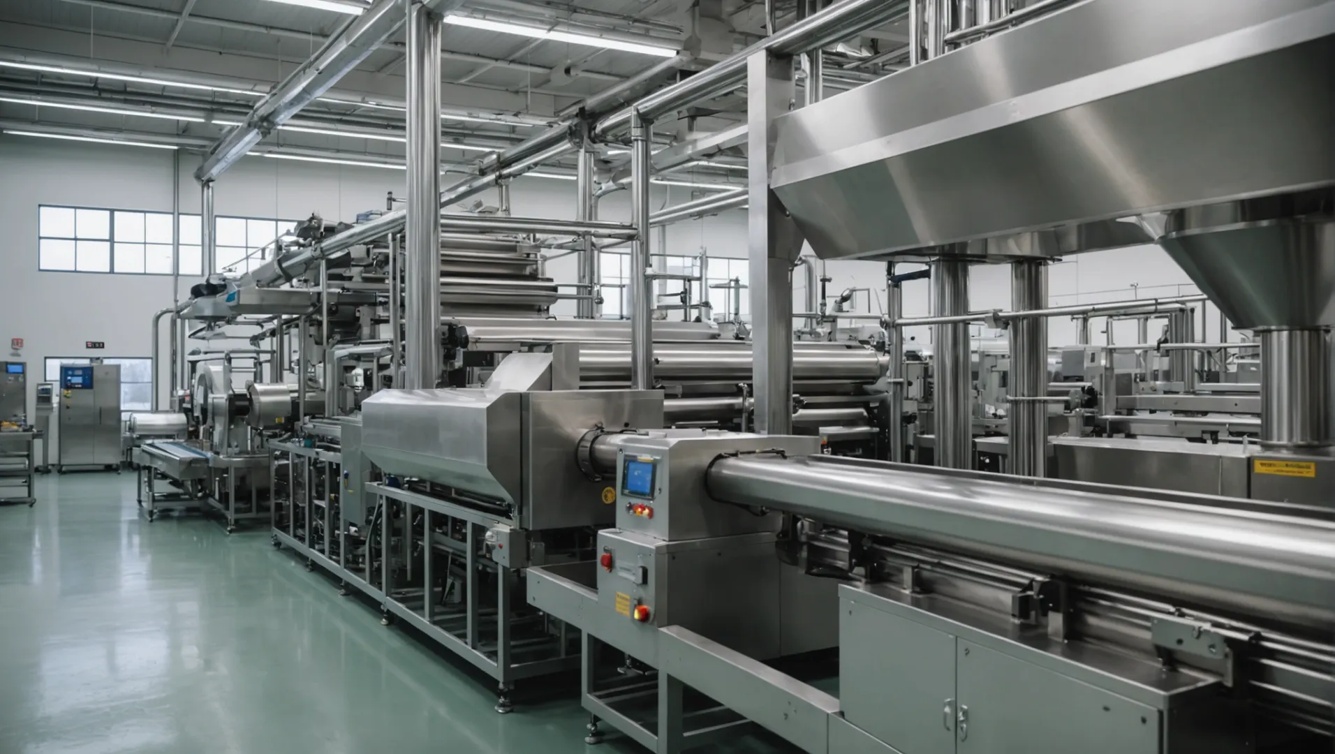 Modern extrusion technology in a pet food manufacturing facility