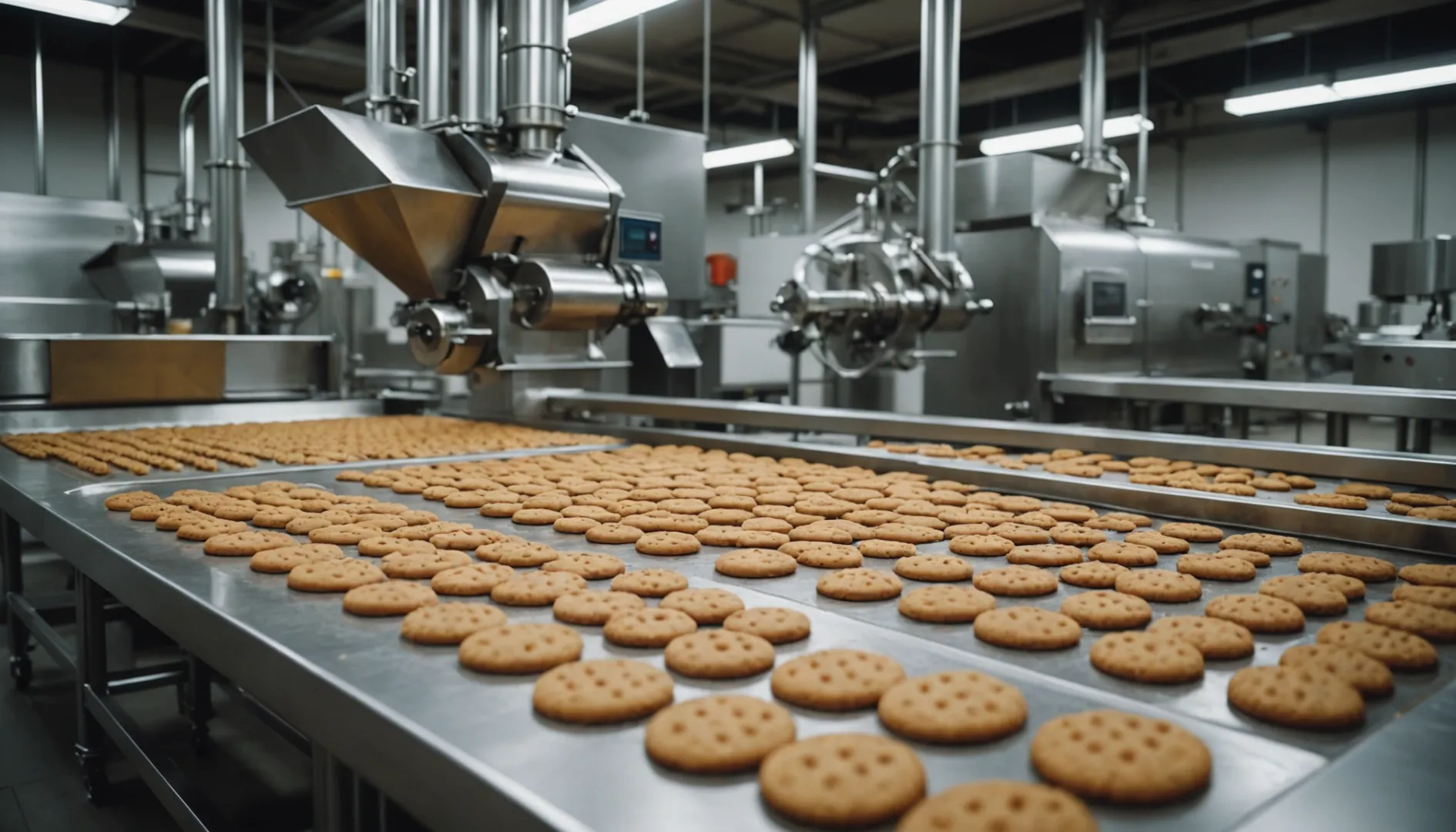 Modern pet biscuit production line with machinery