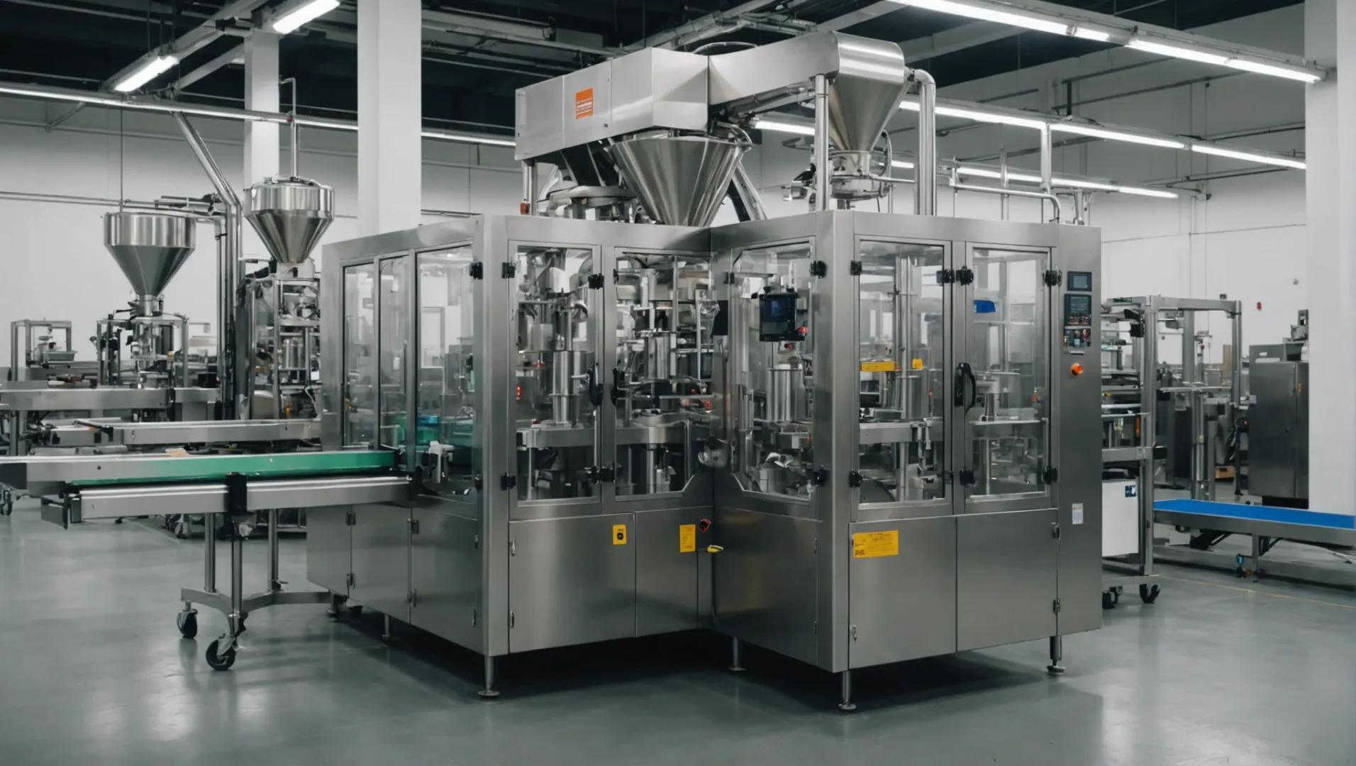 Pet food packaging machine in operation