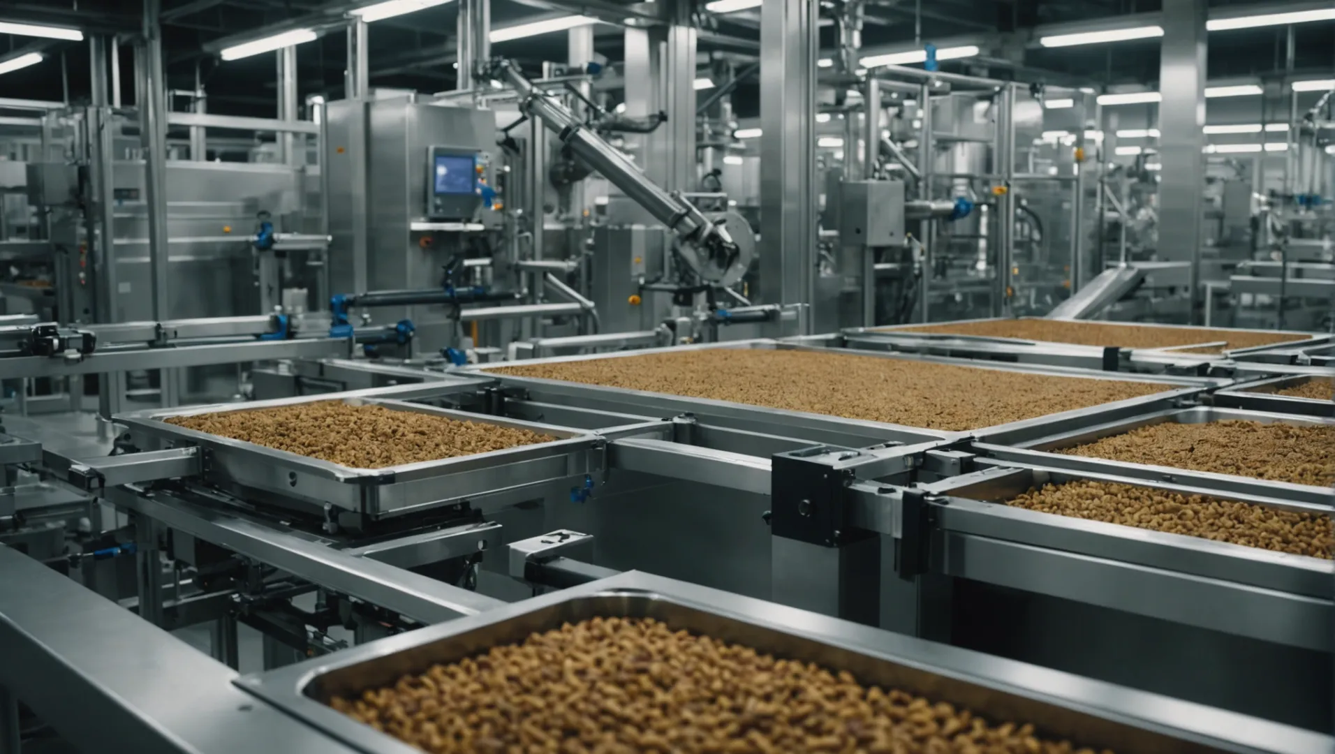 Modern pet food production line with advanced machinery