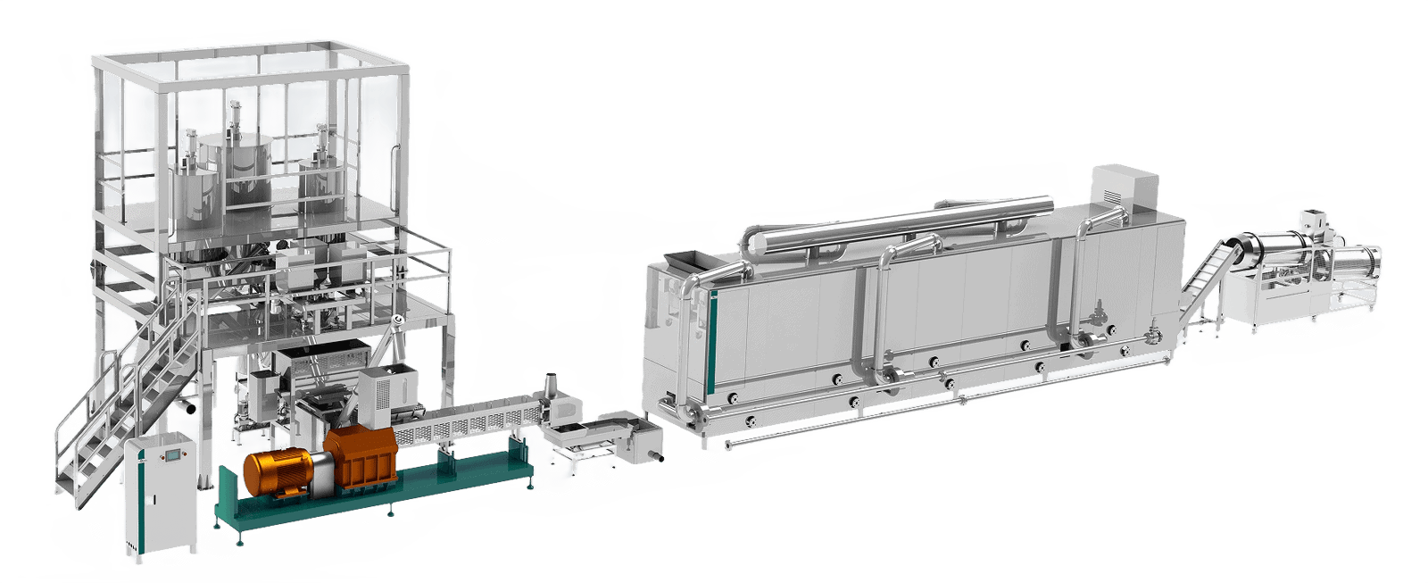 Ligne de production d'aliments pour animaux de compagnie darin nouveau