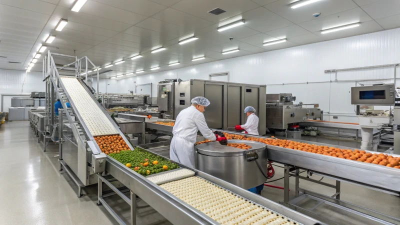 Modern food processing facility with advanced machinery