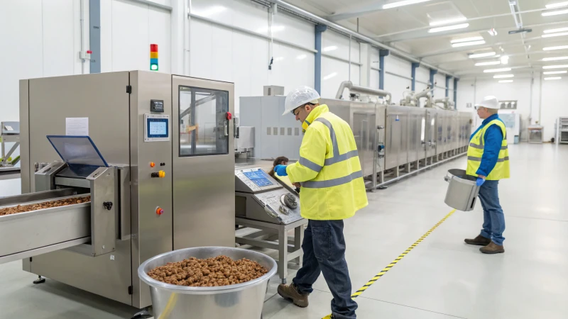 Modern pet food production line with advanced technology