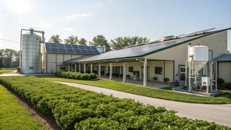 Modern sustainable pet food manufacturing facility