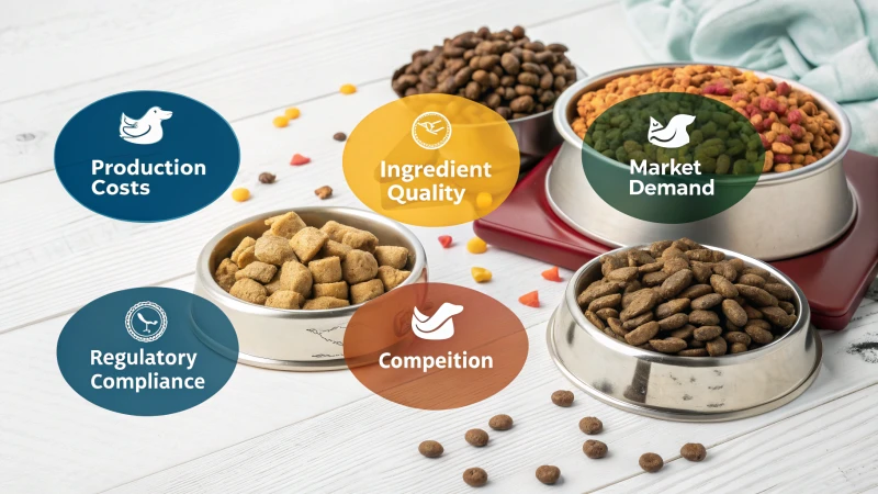 Infographic on profit margins in the pet food industry