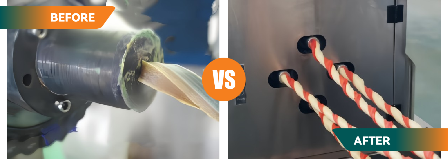 bicolor pet treats processing line