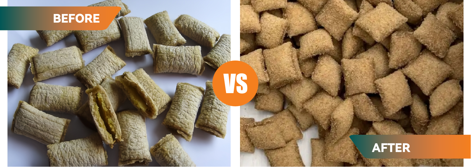 upgraded the nuggets(core filling pillow snacks) line